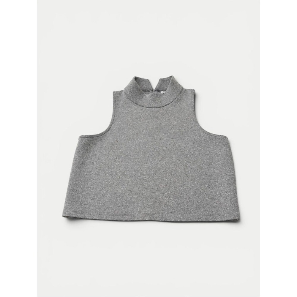 Blue Juice Gray Sleeveless Mock Neck Crop Top – Size 10 Australia